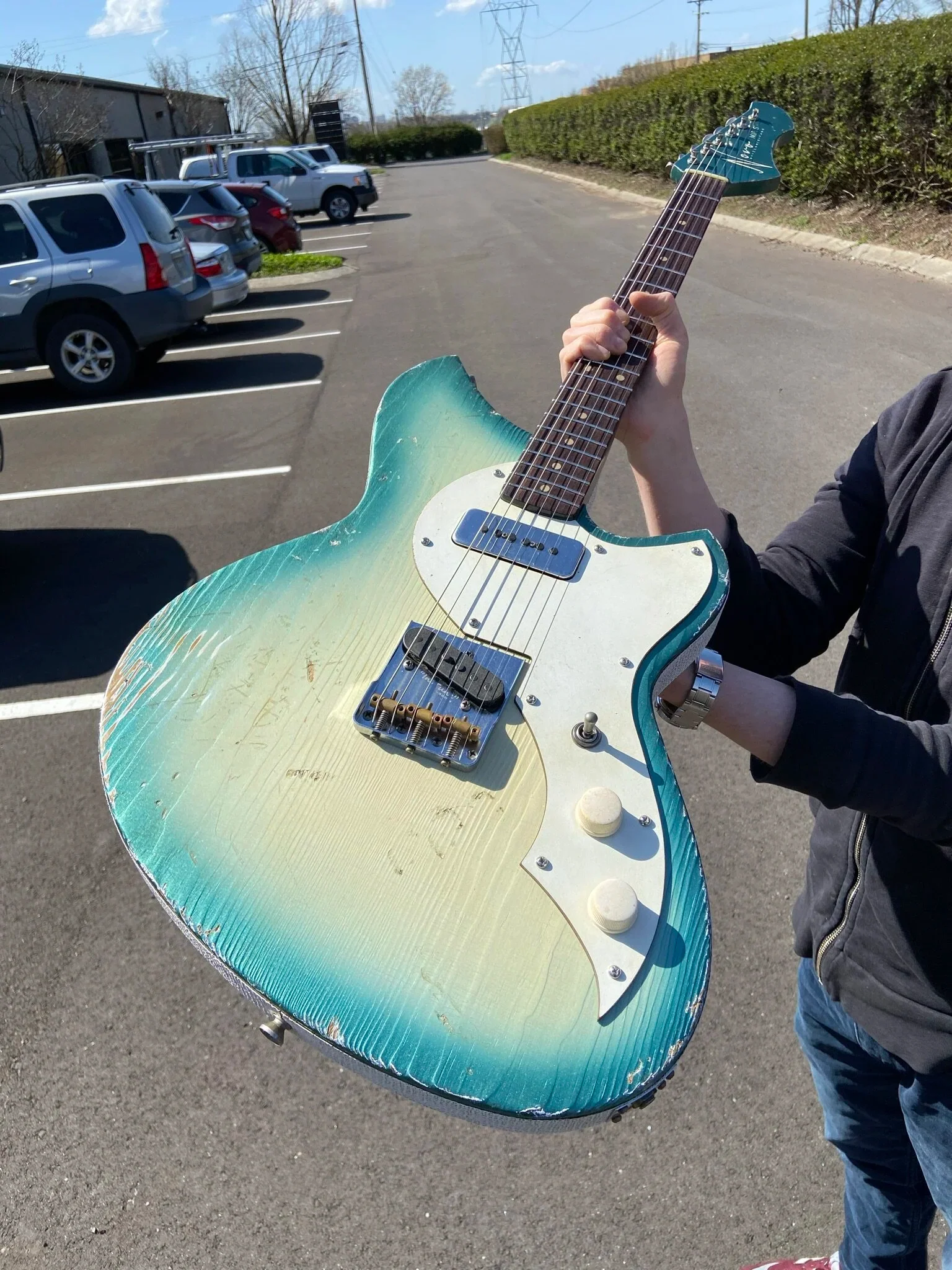 Signature MIRIS T - Aged Pelham Blue Burst - Image 3